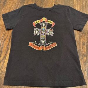 Kids Black Guns N Roses Graphic T-Shirt - 4T